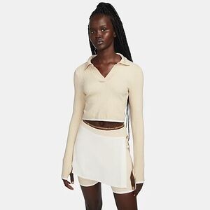 Nike x Jacquemus polo crop top open back size Medium